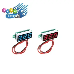 Voltmeter Merah Mini 0.28 inch 2 Kabel DC 2.5V-30V