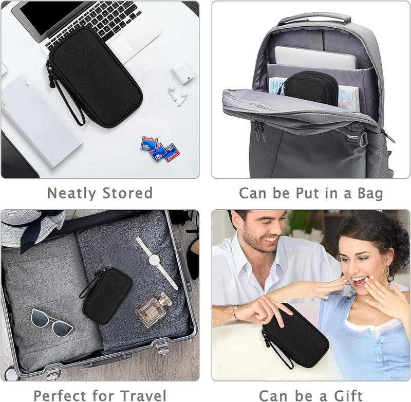 Product Introduction of Data Cable Organizer Pouch Double Layer Large Capacity Storage Bag Professional Headset USB Cable Organizer Bag, Electronics Finishing Expert Travel Portable Makeup Cover Digital Accessory Waterproof Oxford Cloth Case 49