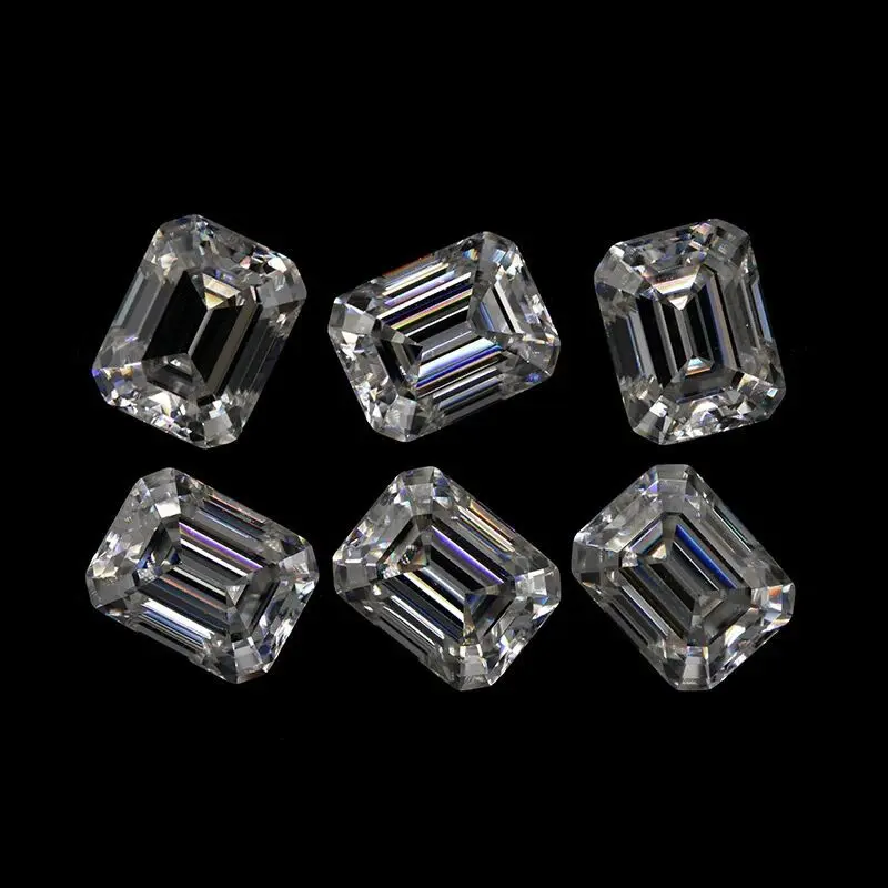 LLXYW Em cut real Moissanite loose stone super white D color 1ct to 3ct With  GRA certificate