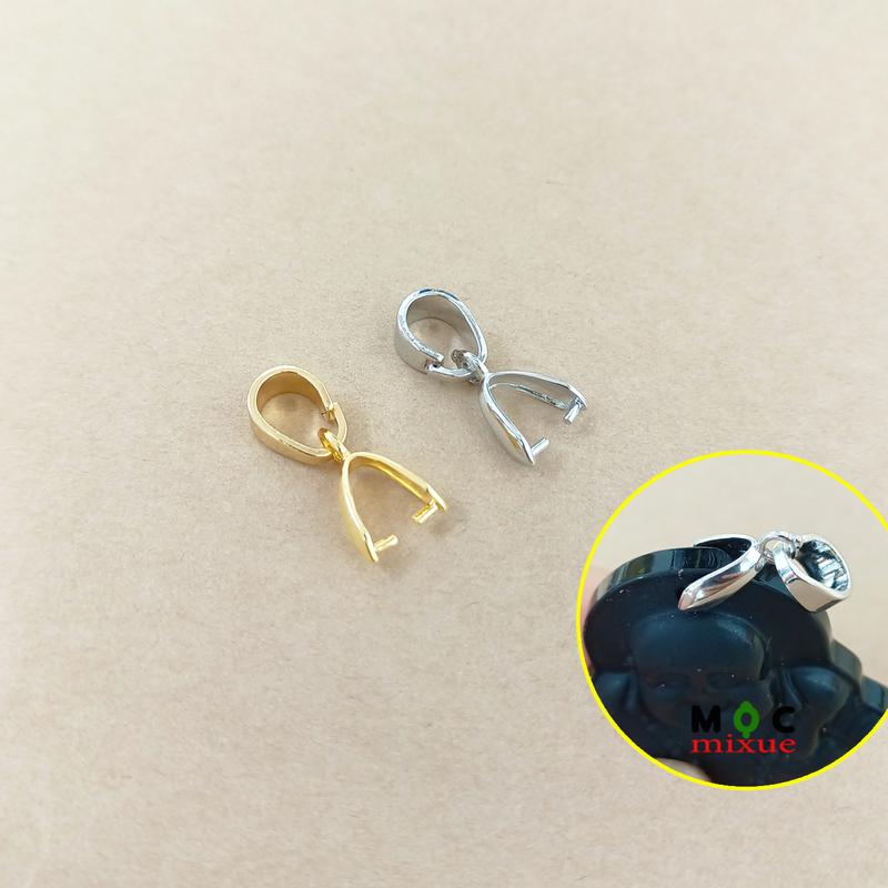 1 Cái Móc Kẹp Mặt Đá Cỡ Lớn Bằng Thép Không Rỉ Để Đeo Vào Dây Chuyền