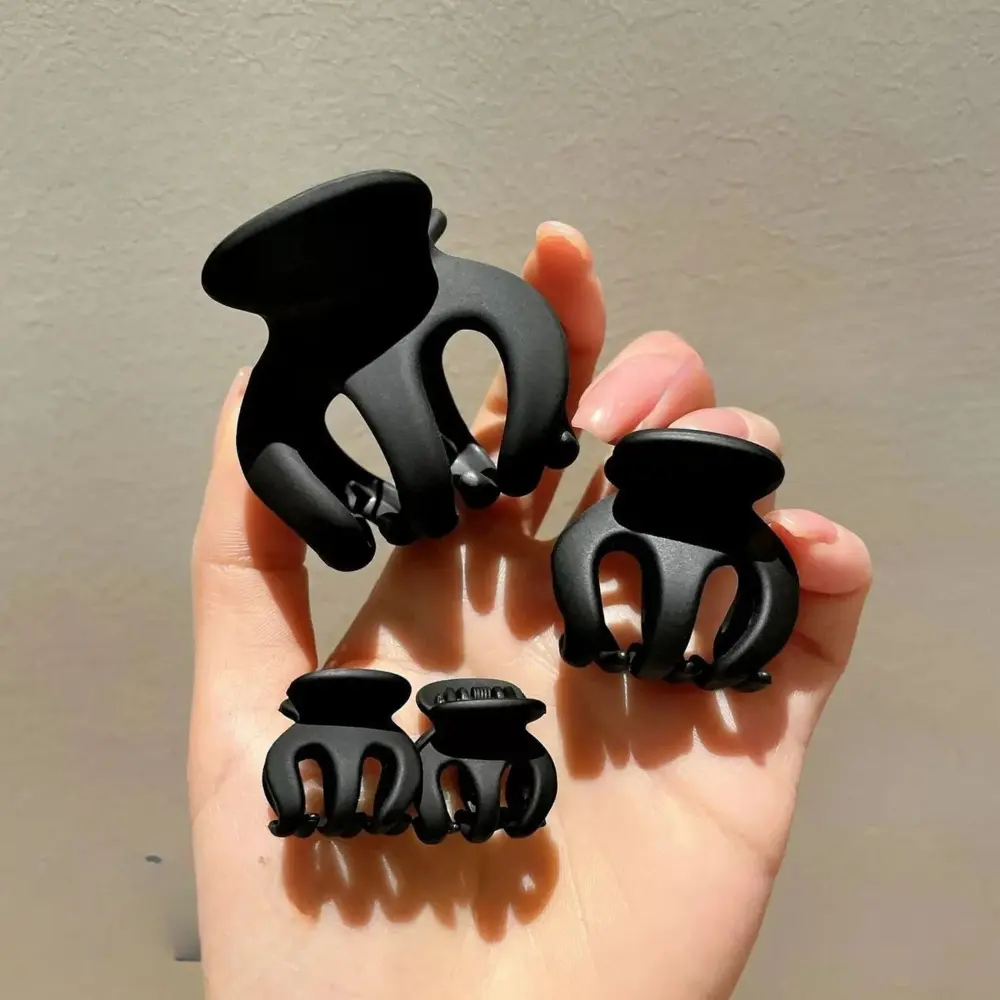 Convenient Design Hair Clip Small Size Solid Color Options Solid Color Hair Clips Matte Finish Korean Style Pumpkin Matte Hair Clip For Wear School