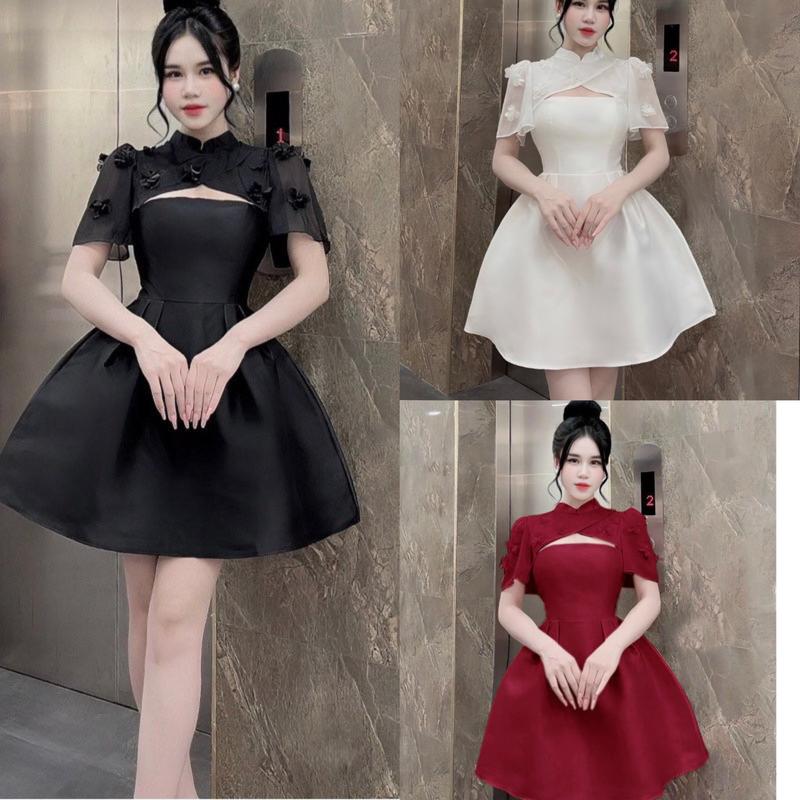 [Xả Kho] Thời Trang Bigsize Váy Đi Tiệc Cho Nữ Vải TapTa Cao Cấp Thanh lịch 50 - 100Kg Dress Đầm Women Voan - A.1275