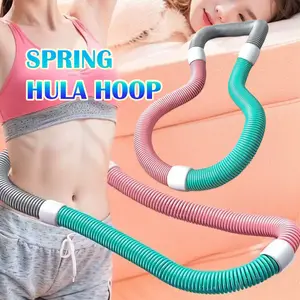 Hula Hoop Olahraga Fitness Pegas Portable Elastis untuk Kantor & Rumah, Mudah Dibawa