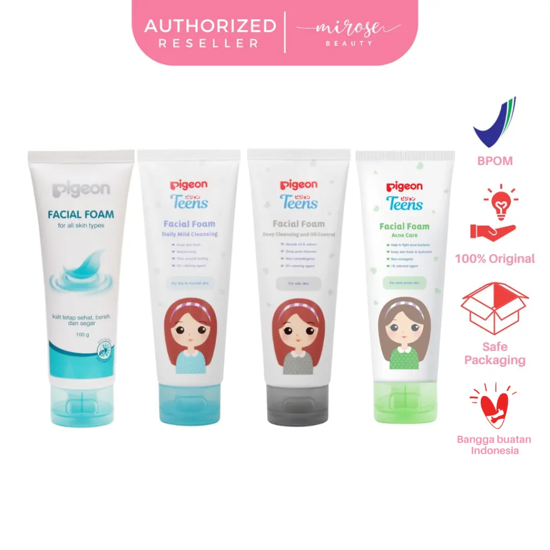 PIGEON Teens Facial Foam for All Skin / Sabun Muka / Pembersih Wajah / Acne / Daily Mild Normal / Oil