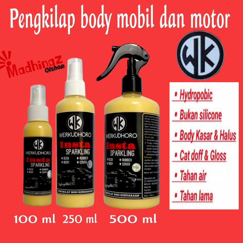 Insta sparkling pengkiLap body mobil motor efek daun talas Car ...
