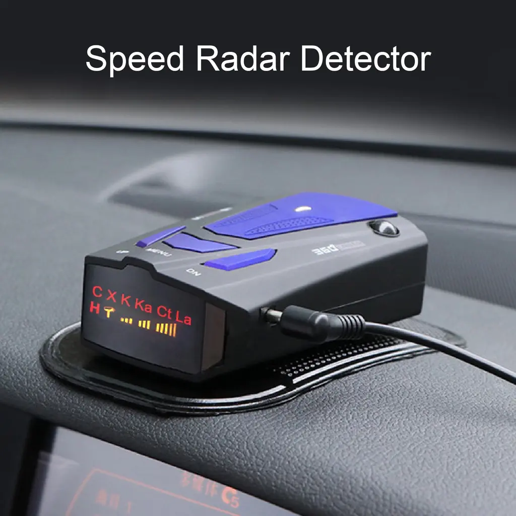 Pengesan Radar Kelajuan, < macmk > V7, 12V, 360 Darjah, Makluman Suara Jarak Jauh, Pengesan Radar Laser, untuk Kenderaan, < / macmk>
