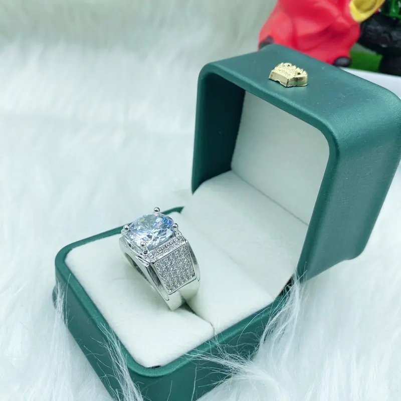 Nhẫn bạc nam mạ bạch kim N19 mạ bạch kim có lót lòng bênd đẹp 9( TẶNG 1 HỘP)