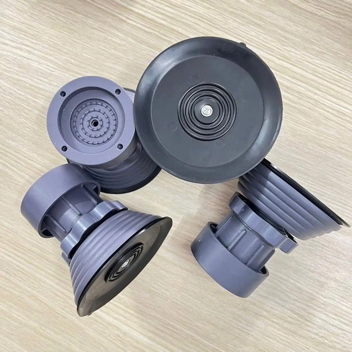 Mẫu Mới - Bộ 4 Chân Chống Rung Cho Máy Giặt Tủ Lạnh Tăng Giảm Chiều Cao Đế Cao Su Chống Rung Chống Trượt Tối Ưu