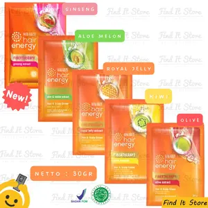 Find It Store - Makarizo Hair Energy Hair & Scalp Creambath Fibertherapy 30gr Sachet Masker Rambut | Krimbat Saset | Hair Care BPOM Original Conditioner Extract Membersihkan Kering Haircare Ketombe Rontok Perawatan Lepek Argan Kusam Vitamin