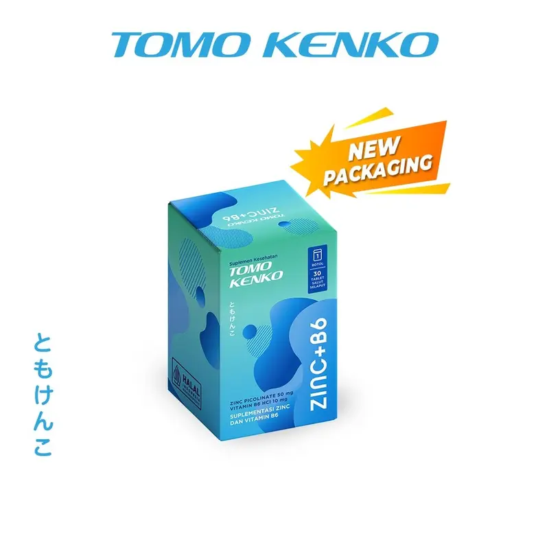 [ TERLARIS ] Tomo Kenko Zinc 50 mg + Vitamin B6 High Quality | Membantu Meredakan Jerawat | Daya tahan Tubuh 1