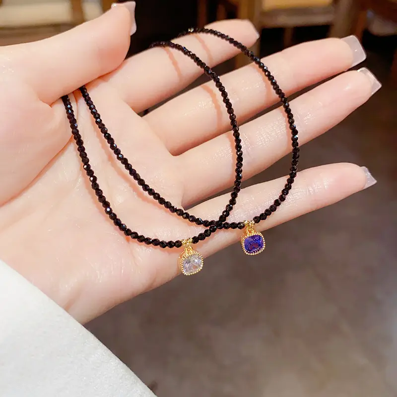 vòng cổ thời trang đơn giản cao cấp Chuỗi Xương Đòn Ngọc Trai Đen Sang trọng Giá Cả Phải Chăng Thiết Kế Độc Đáo Cùng Phong Cách Cho Người Nổi Tiếng Trên Internet