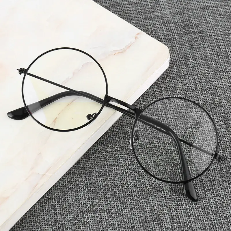 Kính Gọng Tròn, Phong Cách Cổ Điển Siêu Nhẹ, Dành Cho Nam Và Nữ, Gọng Kính, Hàng Mới Về, 1 Chiếc Hoa Women 0