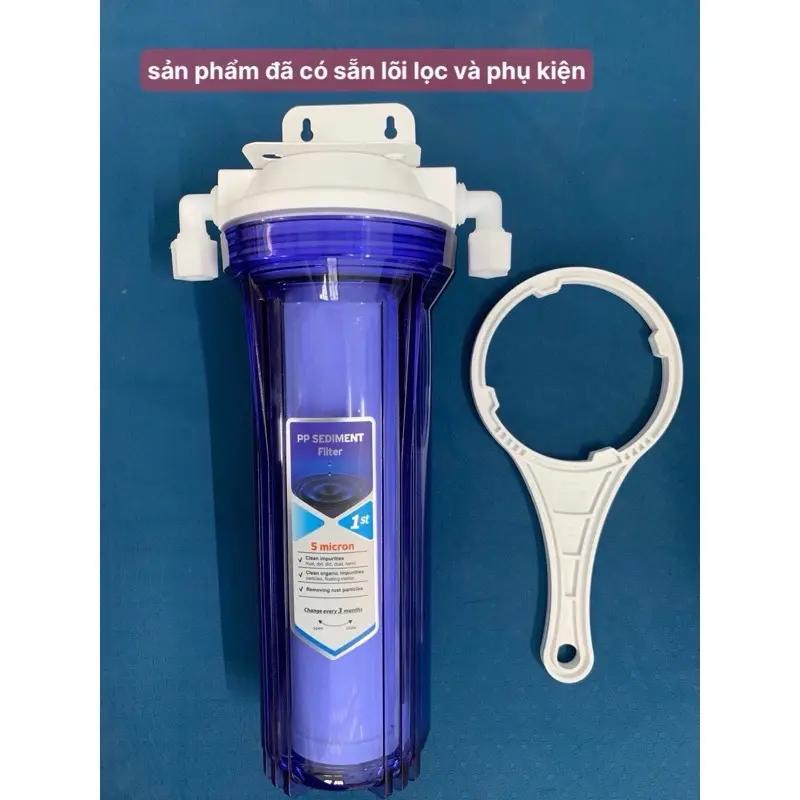 ￼ ￼Bộ lọc chặn đầu nguồn,bộ lọc nước sinh hoạt,bộ lọc nước thô đầu nguồn 1 cấp ren ngoài 21,ren 13 dùng cho mọi gia đình