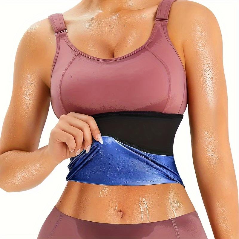 TikTok Shop 1pc Sweat Enhancer Waist Trainer Belt Waist Cinchers for Ladies Sauna Effect Slimming Wrap Tight Fit Fat Burning Abdominal Reducer Weight Loss Body Shaper for Hourglass Figure Fitness