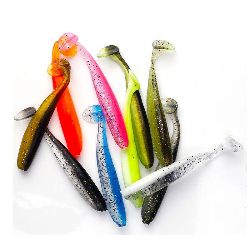 Product Introduction of Factory Soft Bait in Stock Wholesale Topmouth Culter Weever 6/7/9/12cm Lure Superbait Two-Color T Tail 8