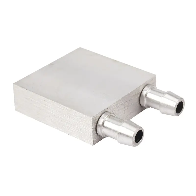 Khối làm mát nước, vật liệu hợp kim nhôm chính, kích thước 40x40mm, cho bộ làm mát nước lỏng, hệ thống tản nhiệt, màu bạc, thích hợp cho máy tính để bàn và máy tính xách tay, sử dụng cho CPU 4