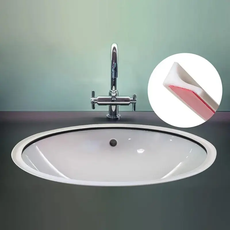 Dải tự dính chặn nước, cho bồn rửa, 1m, cho mặt bàn, phòng tắm và nhà bếp, dải rào nước, P0D0 3