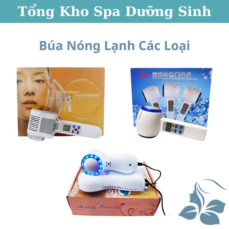 Búa Điện Di Nóng Lạnh Vàng - Xanh, Búa Lạnh Massage Dùng Trong Spa Làm Đẹp, Bảo Hành 6 Tháng Nữ máy  rửa