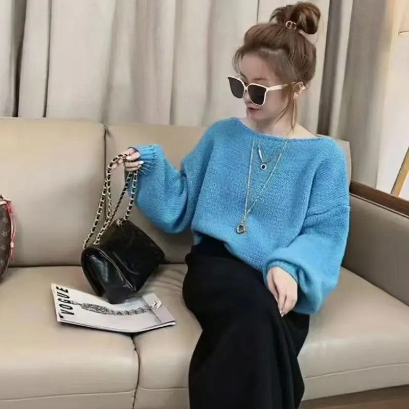 Áo Len dẻo Mềm Kẹo, Phong Cách Thường Ngày Dành Cho Nữ, Hàng Mới Về Mùa Thu, Dáng Rộng Vừa Vặn, Đi Chơi Và Dễ Phối Đồ Áo Áo Chui Đầu Áo Mặc Bên Ngoài Áo Dệt Kim Women Top Khuy