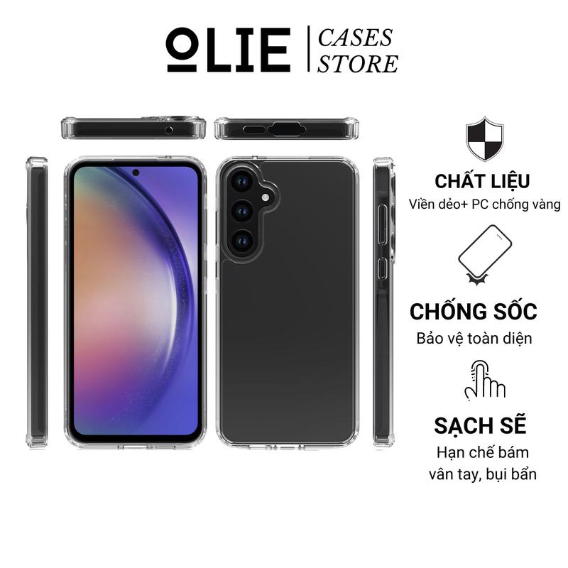 Ốp lưng chống bẩn cho Samsung A05s A16 A26 A15 A36 A56 A25 5g A35 A55 A05 A06 ốp điện thoại trong vuông chống sốc bảo vệ camera