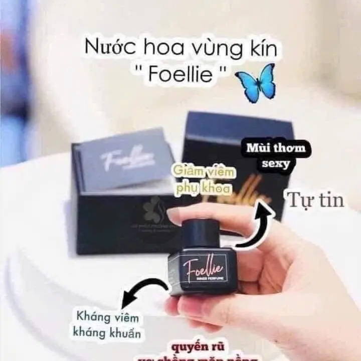 Nước hoa vùng kính foellie,mùi thơm sexy ,tự tin quyến rủ,kháng viêm kháng khuẩn .