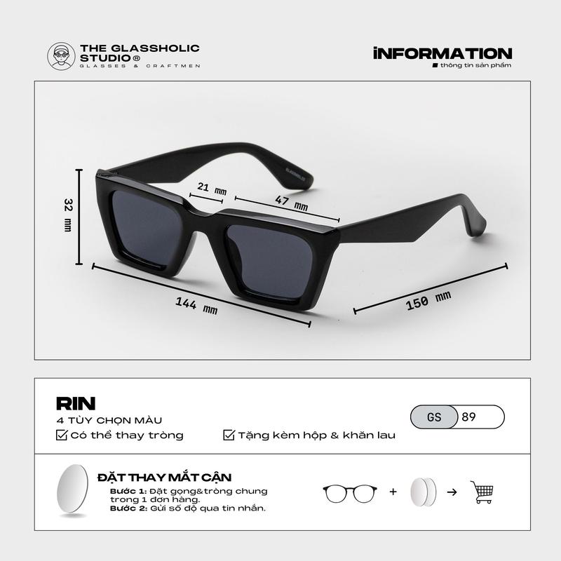 [RIN] Kính mát unisex RIN By The Glassholic Studio.  Kính Mắt (SEO) 8