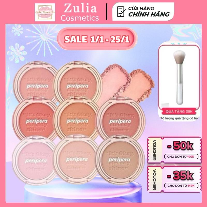 ￼[TẶNG CỌ MÁ] PHẤN MÁ HỒNG PERIPERA PURE BLUSHED SUNSHINE CHEEK TRANG ĐIỂM MAKEUP