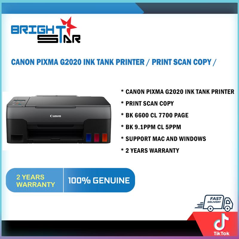 CANON PIXMA G2020 INK TANK PRINTER | PRINT SCAN COPY | B - TikTok Shop ...
