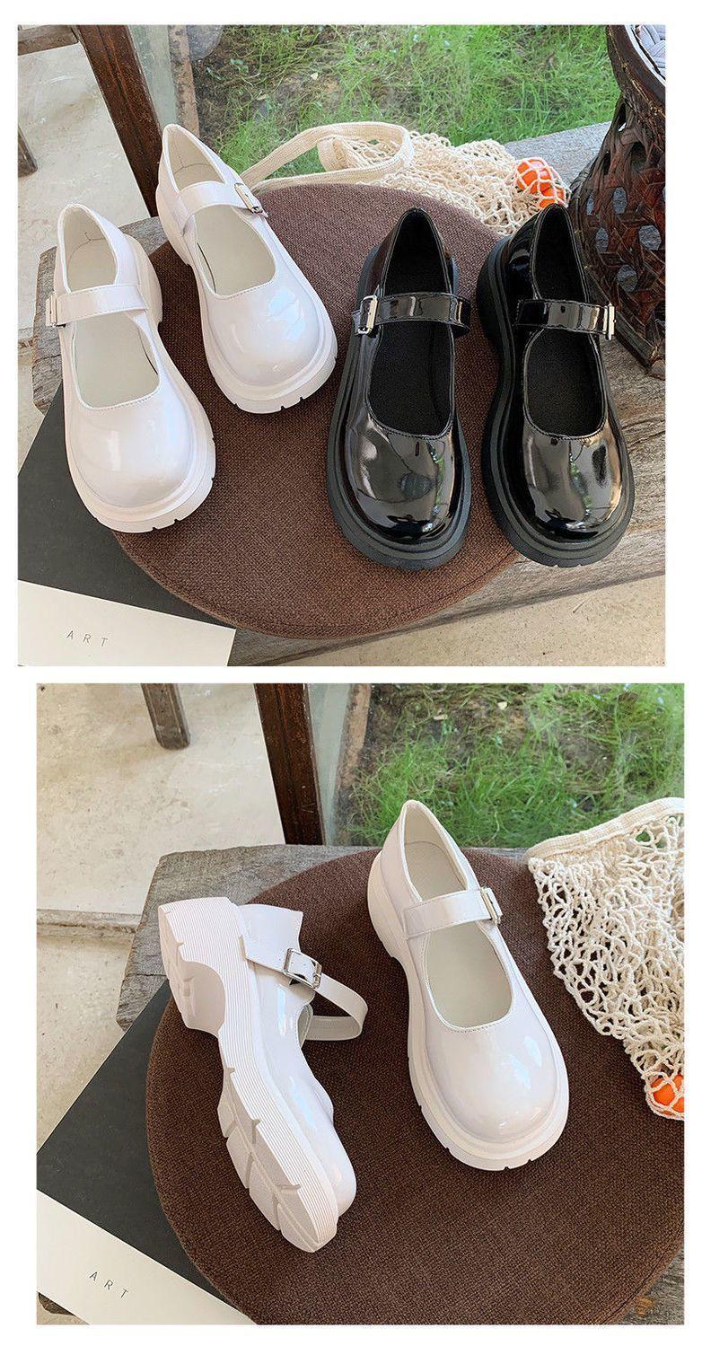 Product Introduction of Giày Da Nữ, Phong Cách Mary Jane, Ngoại Cỡ 41-44, Giày Đế Bằng Mỏng Mùa Hè, Thích Hợp Mặc Với Váy JK, Đế Dày, Nhẹ, 41 Shoes 14