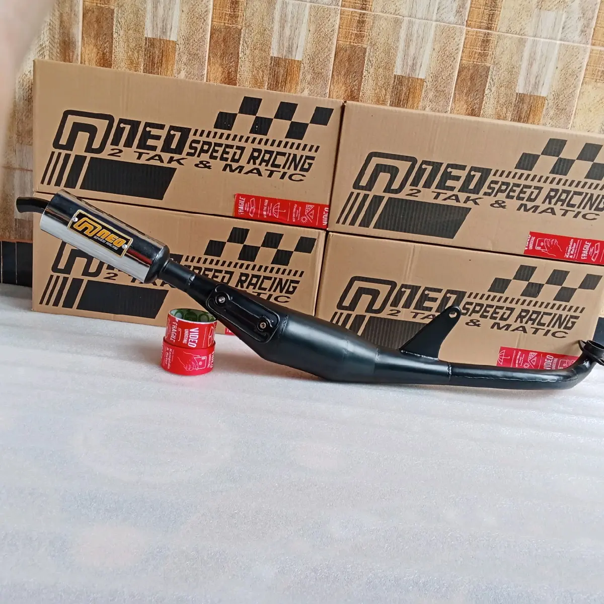 Knalpot Alfa Standar Racing Suara Garing Kemrincing Mesin
