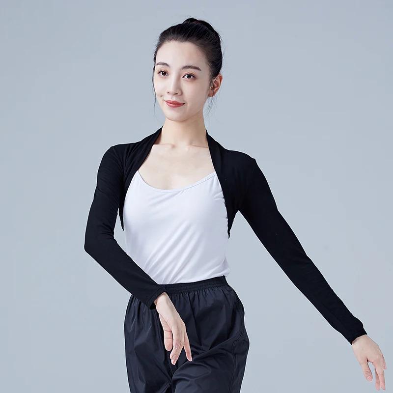 Women Ballet Short Dance Waistcoat Adults Teen Ballet Tops White Black Dance Shirts Dance Costumes 2