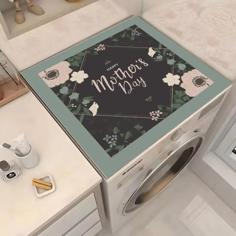 Tấm Lót Nắp Máy Giặt, Phong Cách Cổ Điển Mỹ Thấm Hút, Chống Nắng, Bảo Vệ Mặt Bàn, Thích Hợp Cho Máy Giặt Và Tủ Lạnh Gia Đình, Vải Che Bụi Trên Cùng, Được Đánh Giá Tích Cực Năm 2025 5