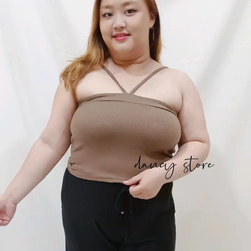 DS-33/ Crop Top BIG SIZE / Atasan Jumbo Wanita Melar Panjang Tank 2