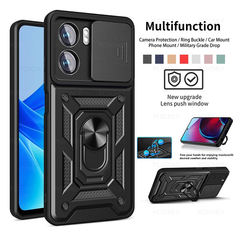 Ốp Điện Thoại chống va đập cho OPPO A57, A77, vỏ bảo vệ máy ảnh, giá đỡ nhẫn ngón tay, nắp A57S, A57e, A77S