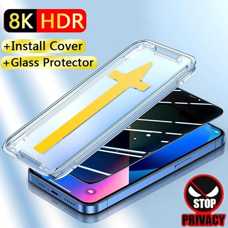 Product Introduction of For iPhone Automatic Alignment Auto-Dust Removal Kit Full Cover Tempered Glass For iPhone 11 12 13 14 15 16 PRO MAX XR XS MAX Accessories Protector Screen Protector Protection Smartphone 3