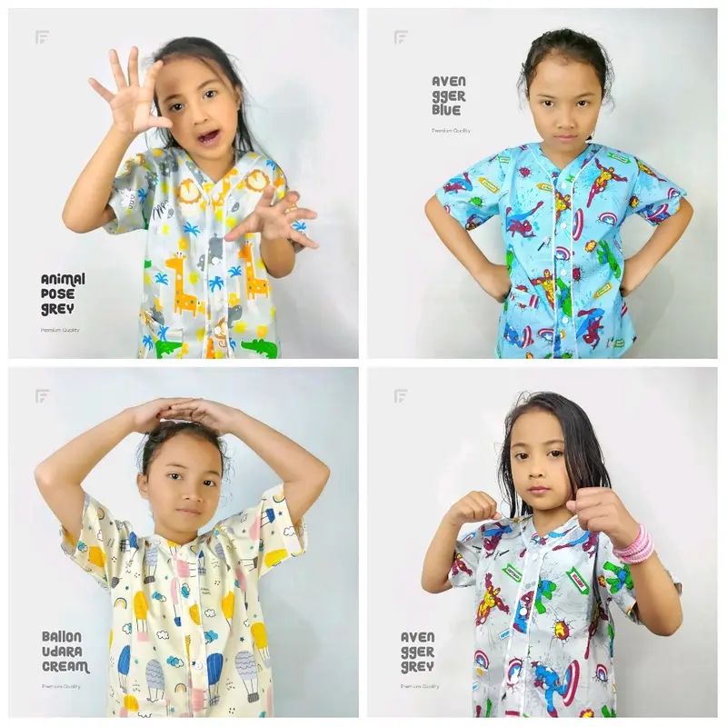 PIYAMA ANAK JUNIOR USIA 6-12 TAHUN 55 RIBU DAPAT 2 SET MOTIF COWOK Baju tidur Pakaian 5