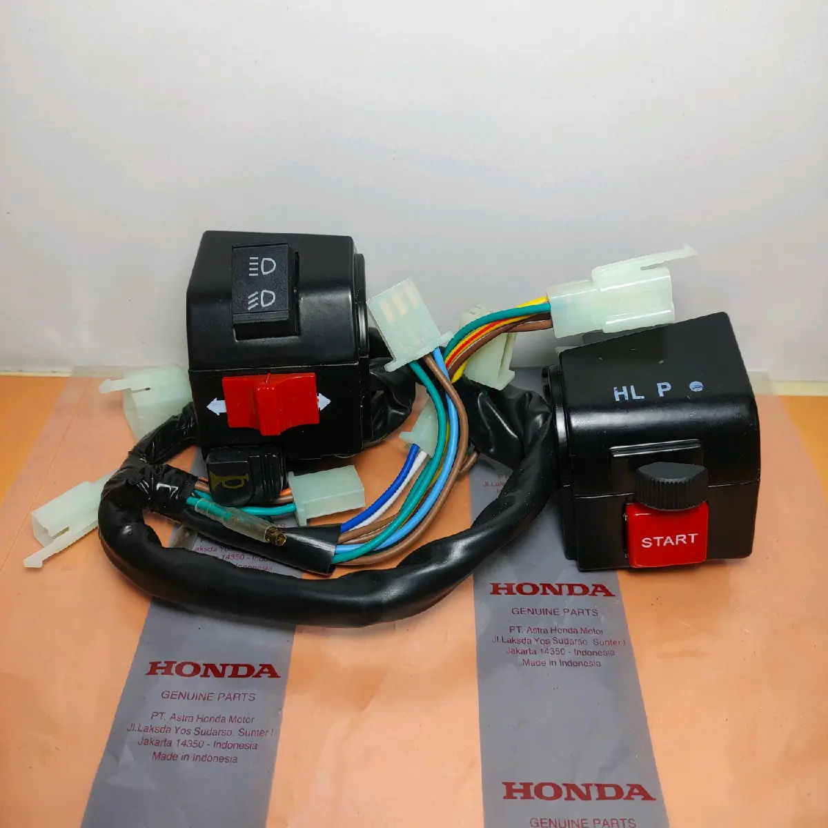 saklar kiri kanan set Honda grand astrea legenda prima holder swit switch klakson dim lampu dan sen Foto Asli Motorcycle