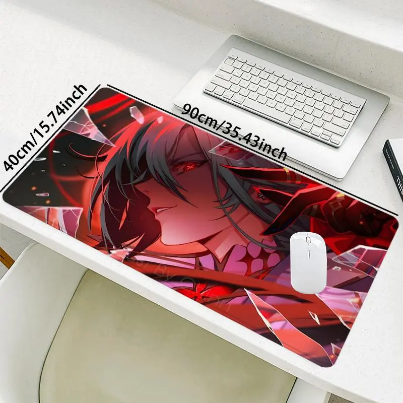 Anime Emotions Passionate Style Mouse Pad, Rectangle Gaming Mouse Pad, Non-Slip Rubber Base Stitched Edge Desk Pad for Home Office 5