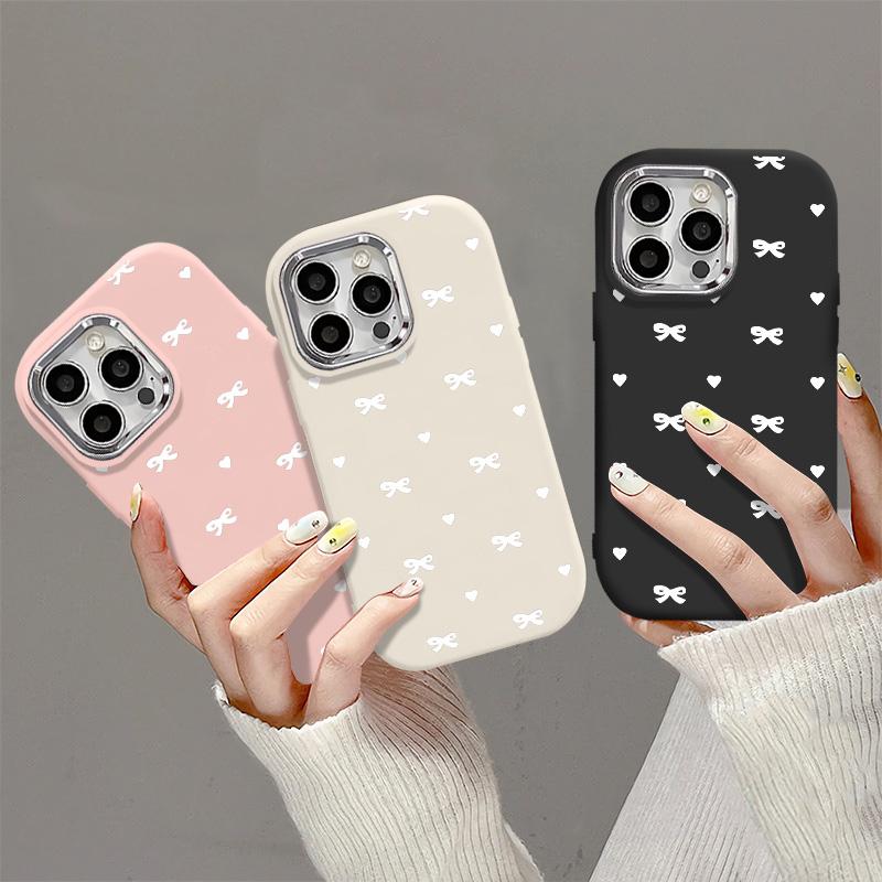 Product Introduction of Ốp Điện Thoại Thiết Kế Nơ Toàn Màn Hình Vui Nhộn, Thích Hợp Cho iPhone 14, 15, 11, 12, 13, ProMax, XS, XR, Xs Max, 7, 8 Plus, SE2020, 7, 8, Được Làm Bằng Silicon, Chống Sốc, Ốp Mềm 1