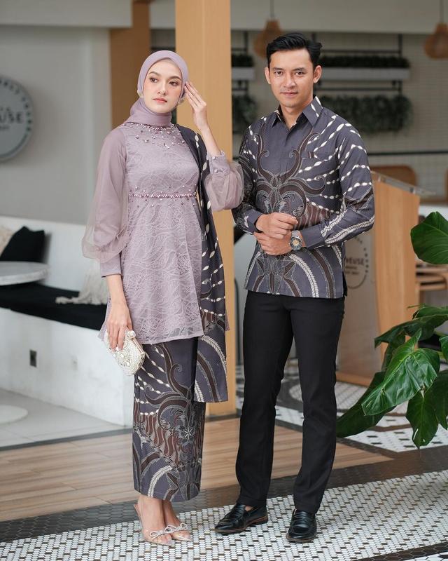 KEBAYA BATIK COUPLE MODERN BURKAT KONDANGAN BROKAT TILE BRUKAT WISUDA SET KUTU BARU BAJU LAMARAN TUNANGAN BAJU WISUDA 4