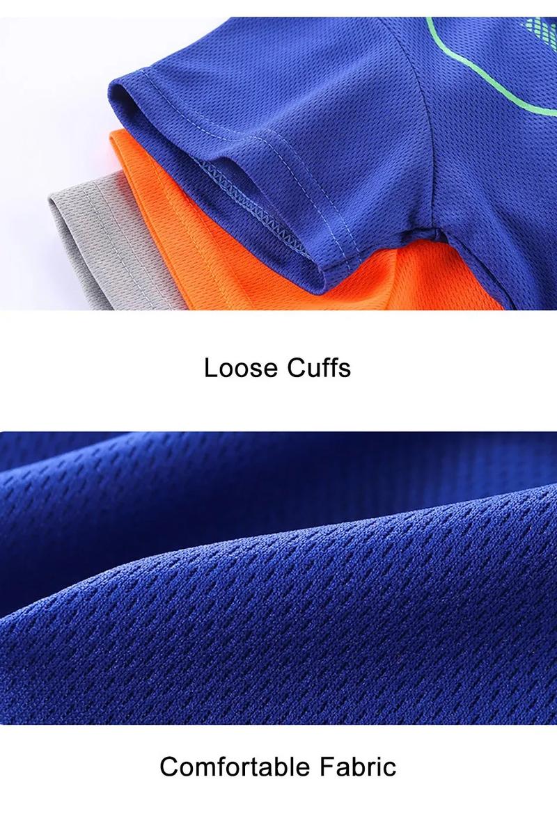 Product Introduction of Children Summer Short Sleeve Football Basketball Suit Clothing Set Boy Girl Jersey Quick Drying Breathable Kids Sports Wear 16