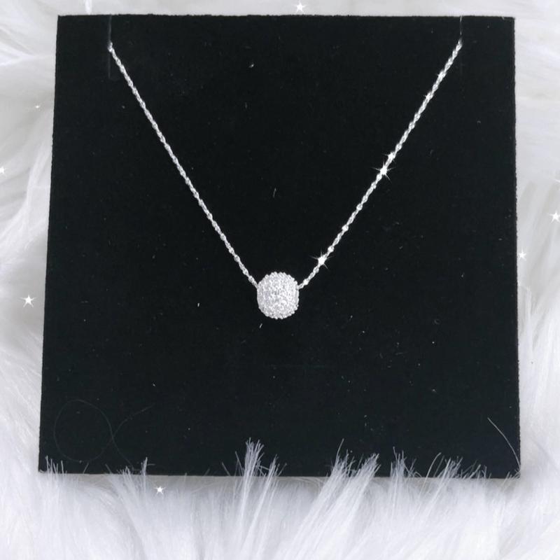 m 234 kèm nước rửa trang sức dây rối mặt cầu đá luồn đá 8 li ts định Loan tốt đẹp sinh Nhật thanh lịch dây nhỏ xinh Women Nữ Trang Sức Chain Jewelry Dây Chuyền