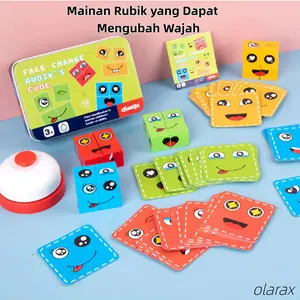 Mainan Face Changing Cube Mainan Susun Ekspresi Muka Ketangkasan Puzzle Anak Family Game