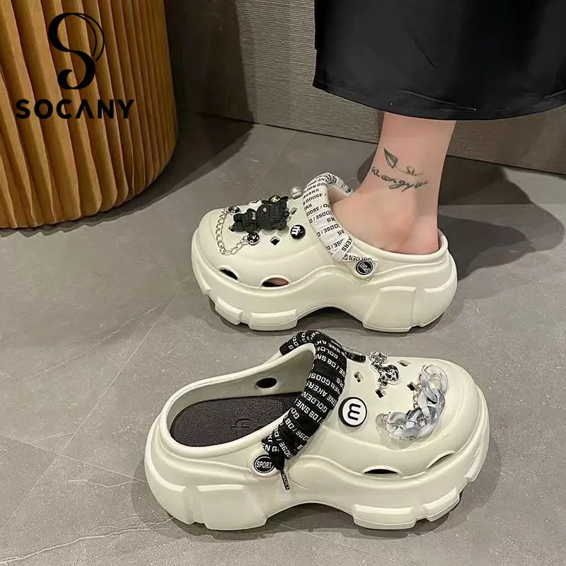 Socany Sandal Slop Wanita Kekinian Sandal Kodok Dewasa EVA Ukuran 36-41