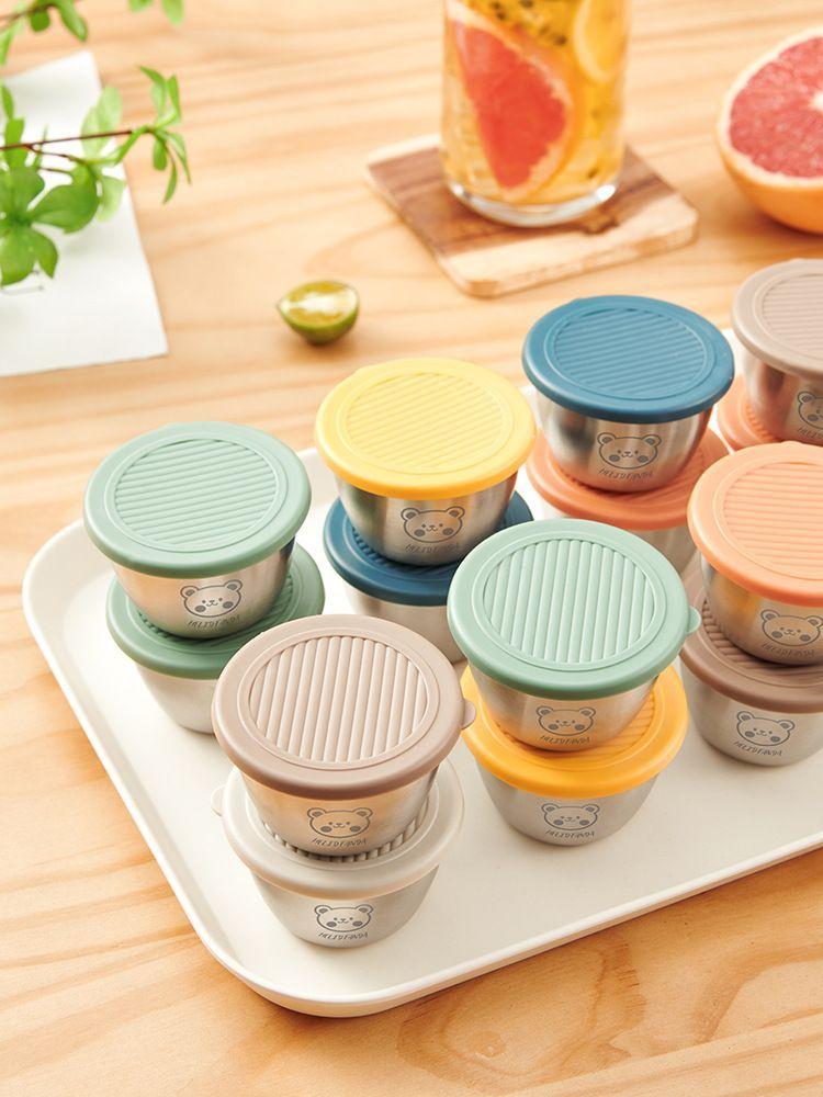 Product Introduction of Stainless steel 304 mini sauce cup with lid, household tomato sauce salad small box, portable outdoor seasoning dipping dish 13