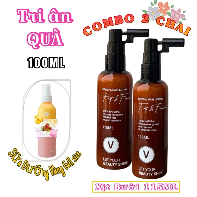 COMBO XỊT BƯỞI 2 CHAI 115ML Không chứa silicon Dưỡng Tóc 7