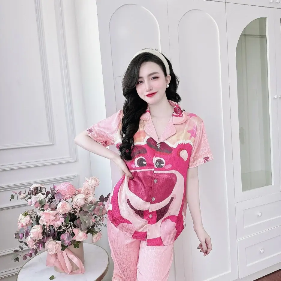 Bộ lụa pizama sướt  lửng big size 50-75 kg