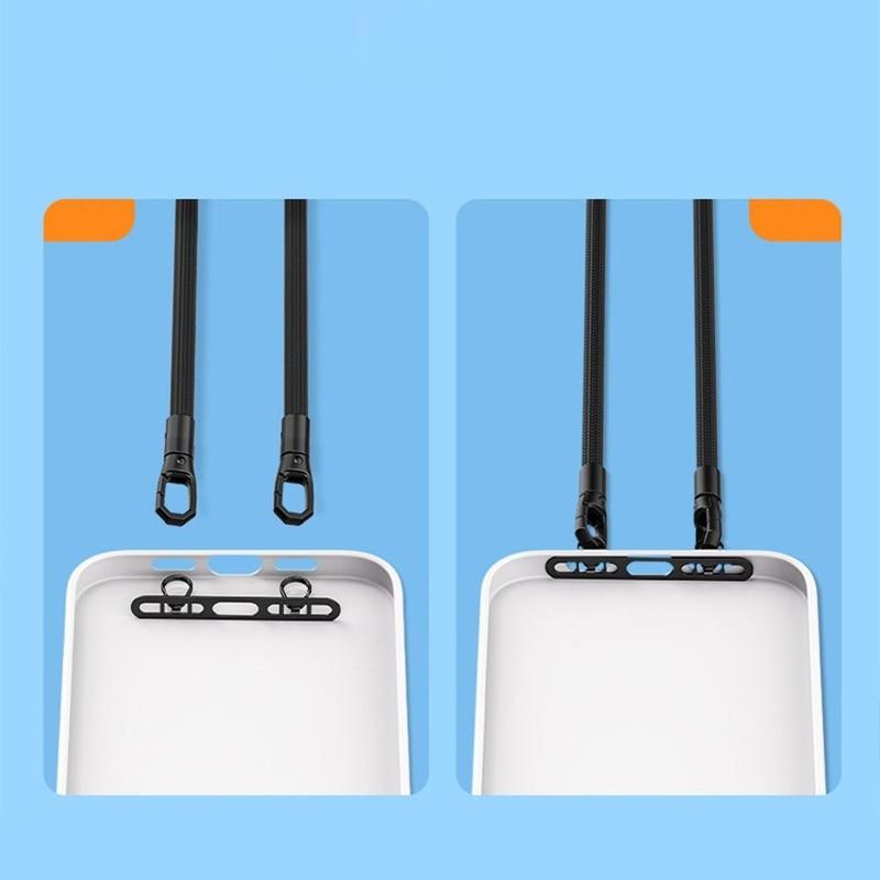 Product Introduction of Universal Ultra-thin Phone Lanyard Tab Stainless Steel Double Buckle Gasket Mobile Phone Lanyard Patch Anti-fall Anti-lost Phone Lanyard Clip Patch for Mobile Phone 13