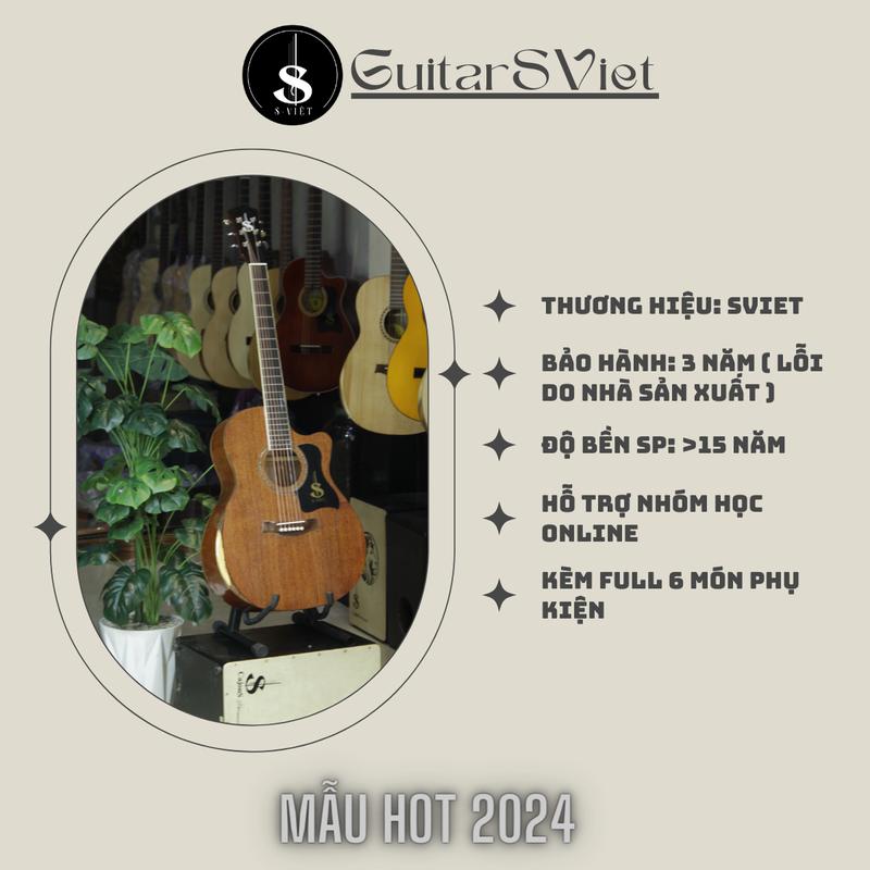 Đàn guitar acoustic Custom-CV25 SUPPRO 2024 Chính hãng S Việt Đồ Chơi
