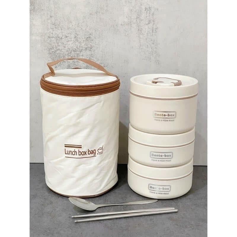 Hộp cơm giữ nhiệt 3 tầng Lunchbox